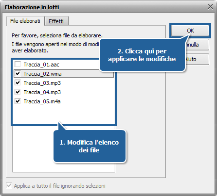Come normalizzare il volume di una serie di tracce audio? Passo 4