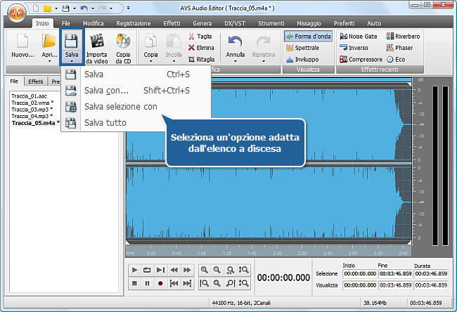Come normalizzare il volume di una serie di tracce audio? Passo 5