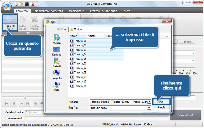 Come creare libri audio usando AVS Audio Converter? Passo 2