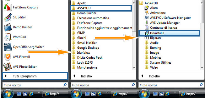 Come reinstallare i software AVS4YOU? Passo 1