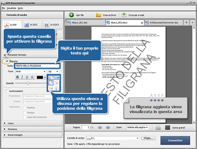 Come convertire i file DOC/DOCX in formato PDF? Passo 3