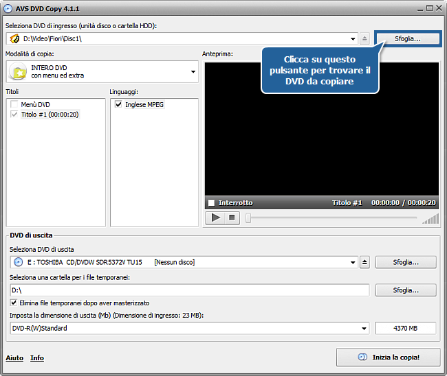 Come copiare un DVD su DVD e comprimere un DVD9 su un DVD5? Passo 2