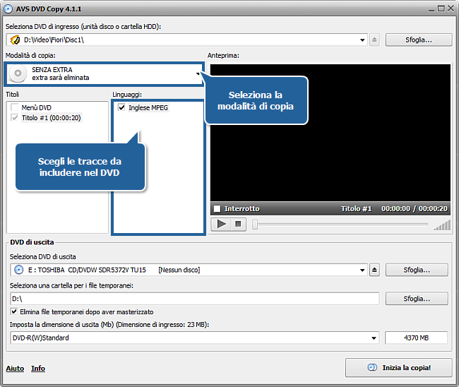 Come copiare un DVD su DVD e comprimere un DVD9 su un DVD5? Passo 3
