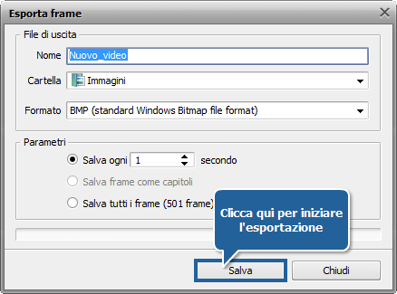 Come esportare le immagini da un video? Passo 7
