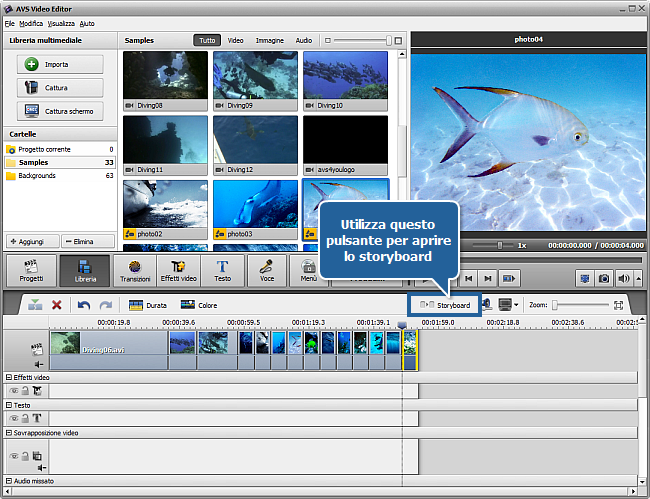 Come creare una presentazione usando AVS Video Editor? Passo 1