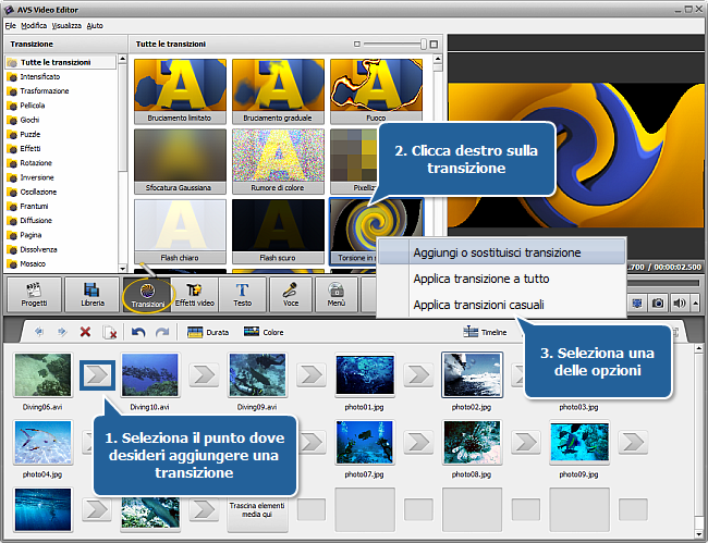 Come creare una presentazione usando AVS Video Editor? Passo 2