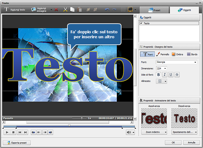 Come creare una presentazione usando AVS Video Editor? Passo 3