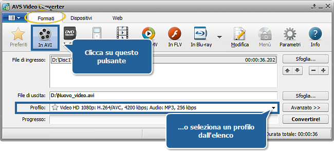 Come convertire video Blu-ray? Passo 3